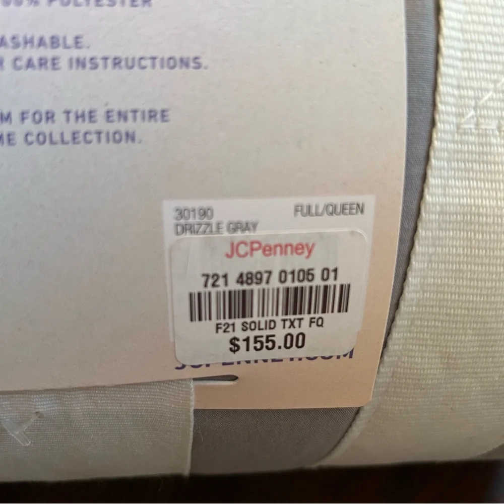 Forever 21 Solid Texture Blue Full/Queen Comforter Set 🆕